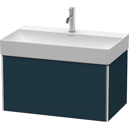 Xsquare Wall-Mounted Vanity Unit Night Blue Satin Matt